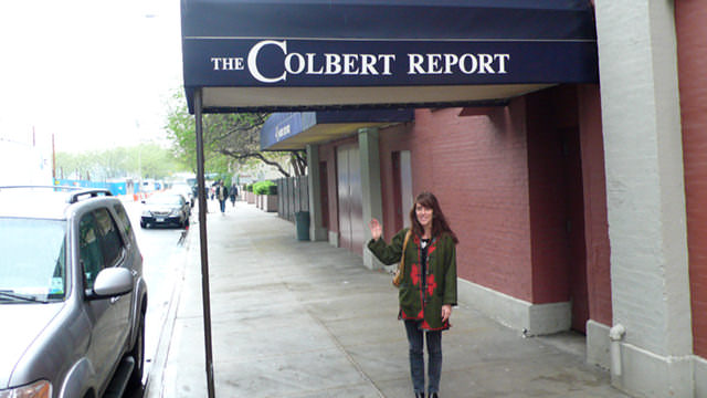 Feist on set of Sesame Street